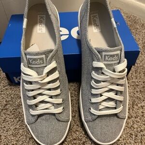NWT Keds Gray and White Women's Shoes